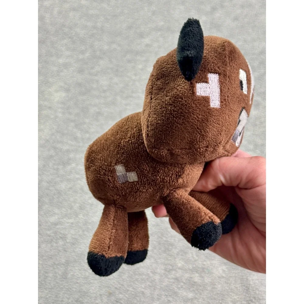Minecraft Cow Plush 2014 Mojang Brown Pixelated Stuffy Toy Mob Collection